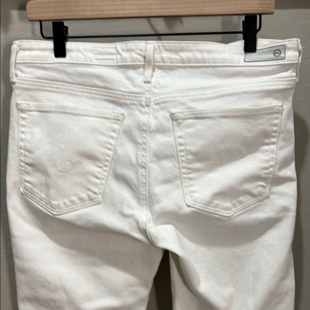 AG Adriano Goldschmidt Vintage White Jeans Prima Mid-Rise Cigarette Slim Skinny - Picture 6 of 15